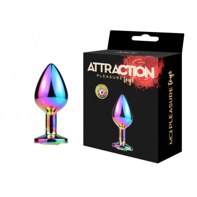 Металлическая анальная пробка MAI Attraction Toys №73 RAINBOW