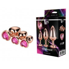 DT21792 Набор анальных пробок GLEAMING LOVE ROSE GOLD PLUG SET
