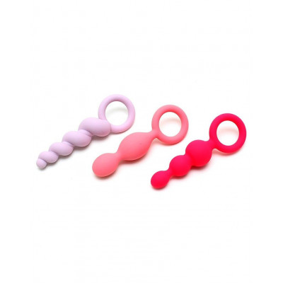 Набор анальных игрушек Satisfyer Plugs colored (set of 3) - Booty Call, макс. диаметр 3см Набор анальных игрушек Satisfyer Plugs colored (set of 3) - Booty Call, макс. диаметр 3см