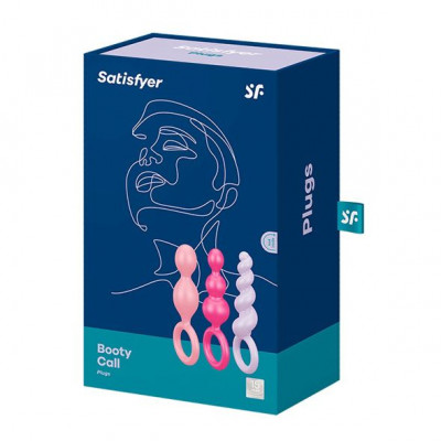 Набор анальных игрушек Satisfyer Plugs colored (set of 3) - Booty Call, макс. диаметр 3см Набор анальных игрушек Satisfyer Plugs colored (set of 3) - Booty Call, макс. диаметр 3см