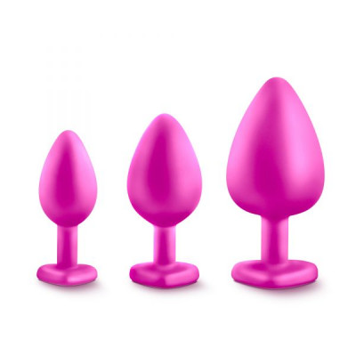 Набор анальных пробок LUXE BLING PLUGS TRAINING KIT PINK Набор анальных пробок LUXE BLING PLUGS TRAINING KIT PINK