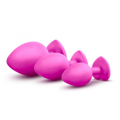 Набор анальных пробок LUXE BLING PLUGS TRAINING KIT PINK Набор анальных пробок LUXE BLING PLUGS TRAINING KIT PINK