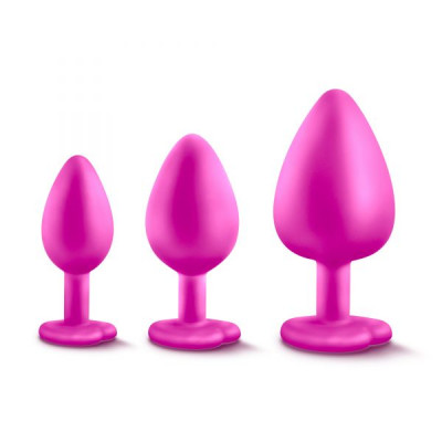 Набор анальных пробок LUXE BLING PLUGS TRAINING KIT PINK Набор анальных пробок LUXE BLING PLUGS TRAINING KIT PINK