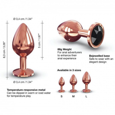 Металлическая анальная пробка с украшением в виде кристалла Dorcel - Diamond Plug M Металлическая анальная пробка с украшением в виде кристалла Dorcel - Diamond Plug M