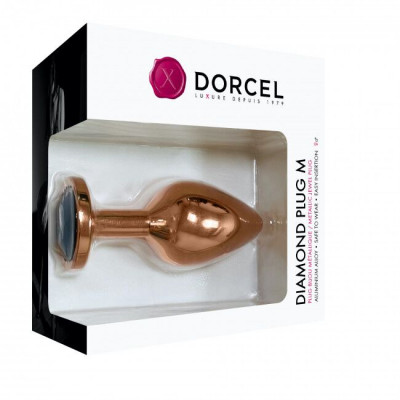 Металлическая анальная пробка с украшением в виде кристалла Dorcel - Diamond Plug M Металлическая анальная пробка с украшением в виде кристалла Dorcel - Diamond Plug M