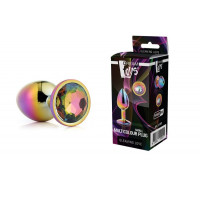DT21782 Радужная анальная пробка GLEAMING LOVE MULTICOLOUR PLUG MEDIUM