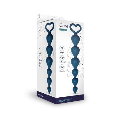 Анальная цепочка LeFrivole Heart Ray Blue