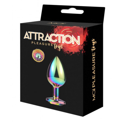 Металева анальна пробка MAI Attraction Toys №74 RAINBOW