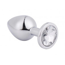 Анальная пробка Silver Metal Diamond, S