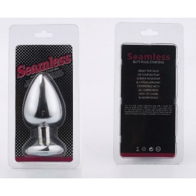 Анальная пробка Loveshop Silver Dark Violet, M Анальная пробка Loveshop Silver Dark Violet, M