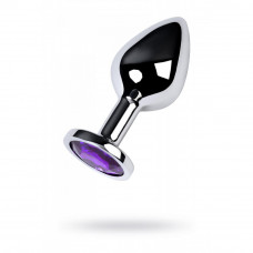 Анальная пробка Loveshop Silver Dark Violet, M