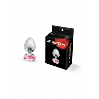 Металева анальна пробка з рожевим кристалом MAI Attraction Toys №73, довжина 8 см, діаметр 3 см Металева анальна пробка з рожевим кристалом MAI Attraction Toys №73, довжина 8 см, діаметр 3 см
