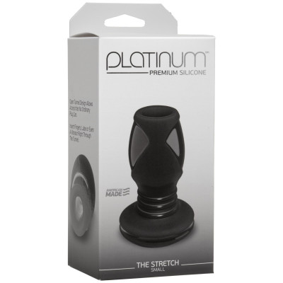 Анальний тунель Doc Johnson Platinum Premium Silicone — The Stretch — Small — Black Анальний тунель Doc Johnson Platinum Premium Silicone — The Stretch — Small — Black