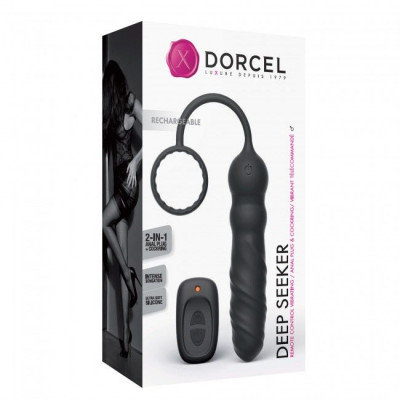 Анальний вібратор Dorcel Deep Seeker з ерекційним кільцем і пультом ДК Анальний вібратор Dorcel Deep Seeker з ерекційним кільцем і пультом ДК
