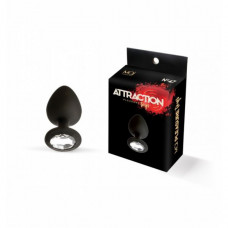 T370132 Анальная пробка 100% силикон с камнем MAI No.47 ANAL PLUG WITH STONE S