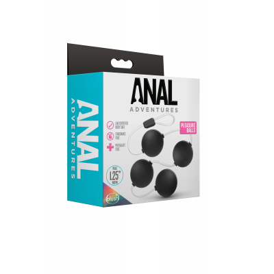 Анальные шарики Blush Anal Adventures Pleasure Balls - Black