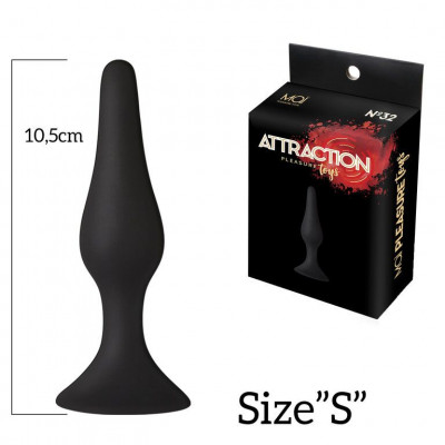 Анальная пробка на присоске MAI Attraction Toys №32 Black, длина 10,5см, диаметр 2,5см Анальная пробка на присоске MAI Attraction Toys №32 Black, длина 10,5см, диаметр 2,5см