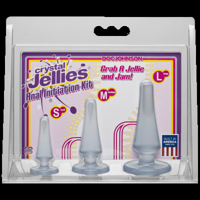 Набір анальних пробок Doc Johnson Crystal Jellies Anal - Clear, макс. діаметр 2см - 3 см - 4 см Набір анальних пробок Doc Johnson Crystal Jellies Anal - Clear, макс. діаметр 2см - 3 см - 4 см