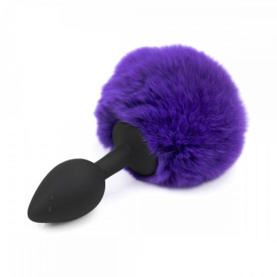 820178 Анальная пробка с помпоном Зайка Silicone, PURPLE S 820178 Анальная пробка с помпоном Зайка Silicone, PURPLE S