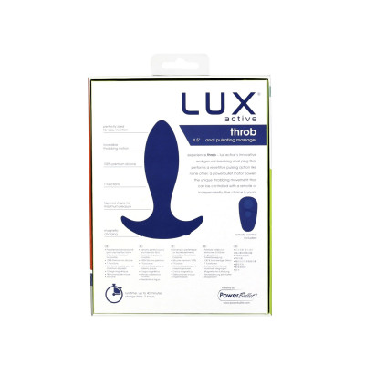 Анальна пробка з пульсацією Lux Active – Throb – 4.5" Anal Pulsating Massager, пульт ДК Анальна пробка з пульсацією Lux Active – Throb – 4.5" Anal Pulsating Massager, пульт ДК