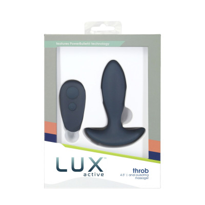 Анальна пробка з пульсацією Lux Active – Throb – 4.5" Anal Pulsating Massager, пульт ДК Анальна пробка з пульсацією Lux Active – Throb – 4.5" Anal Pulsating Massager, пульт ДК
