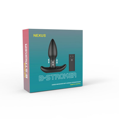 Анальна вібропробка Nexus B-stroker з масажними намистинами на ніжці з пультом Д/КУ + змазка 250 мл Анальна вібропробка Nexus B-stroker з масажними намистинами на ніжці з пультом Д/КУ + змазка 250 мл