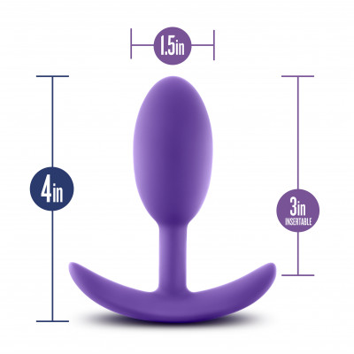 Анальная пробка с уникальным стимулирующим дизайном LUXE WEARABLE VIBRA SLIM PLUG MEDIUM