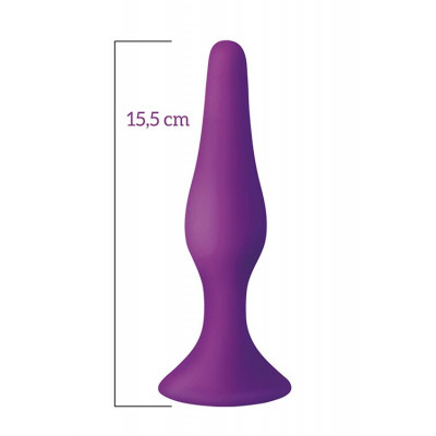 Анальна пробка з присоскою MAI Attraction Toys №35 Purple, довжина 15,5 см, діаметр 3,8см Анальна пробка з присоскою MAI Attraction Toys №35 Purple, довжина 15,5 см, діаметр 3,8см