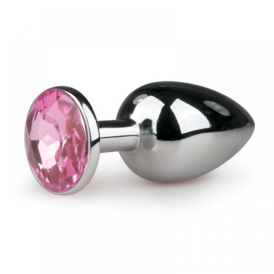 Анальная пробка Loveshop Silver Metall Pink, M