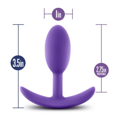Анальная пробка с уникальным стимулирующим дизайном LUXE WEARABLE VIBRA SLIM PLUG SMALL