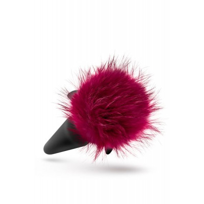 Анальная пробка с помпоном POM PLUGS BURGUNDY Анальная пробка с помпоном POM PLUGS BURGUNDY