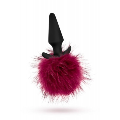 Анальная пробка с помпоном POM PLUGS BURGUNDY Анальная пробка с помпоном POM PLUGS BURGUNDY