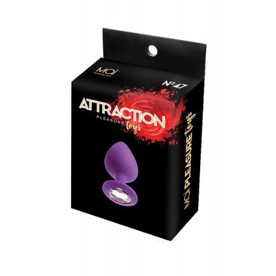 Анальна пробка з кристалом MAI Attraction Toys №47 Purple, довжина 7см, діаметр 2,8 см Анальна пробка з кристалом MAI Attraction Toys №47 Purple, довжина 7см, діаметр 2,8 см