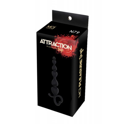 Анальні буси MAI Attraction Toys №79 Black, довжина 18 см, діаметр 3,1 см Анальні буси MAI Attraction Toys №79 Black, довжина 18 см, діаметр 3,1 см