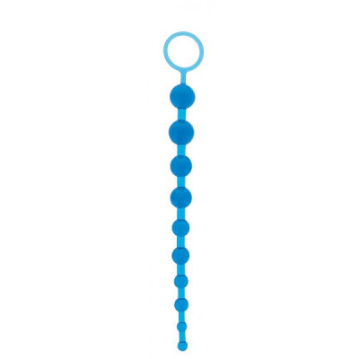 Анальная цепочка Oriental Jelly Butt Beads 10.5, BLUE
