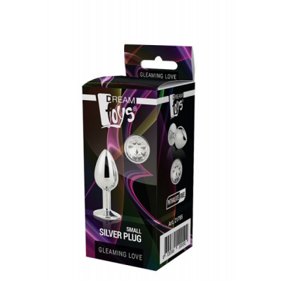 DT21785 Анальная пробка с камнем GLEAMING LOVE SILVER PLUG SMALL DT21785 Анальная пробка с камнем GLEAMING LOVE SILVER PLUG SMALL