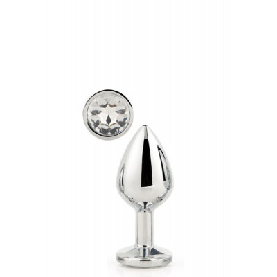 DT21785 Анальная пробка с камнем GLEAMING LOVE SILVER PLUG SMALL DT21785 Анальная пробка с камнем GLEAMING LOVE SILVER PLUG SMALL