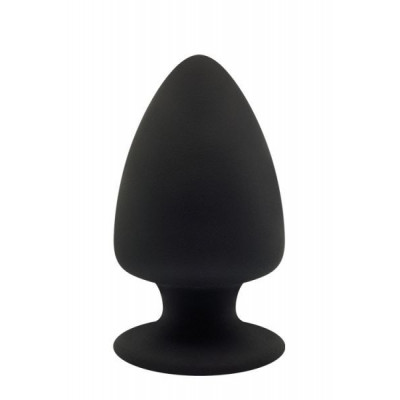 Термоактивная анальная пробка PREMIUM SILICONE PLUG L BLACK