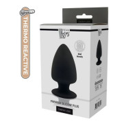 Термоактивная анальная пробка PREMIUM SILICONE PLUG L BLACK
