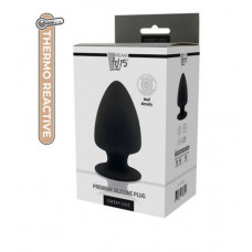 Термоактивная анальная пробка PREMIUM SILICONE PLUG L BLACK