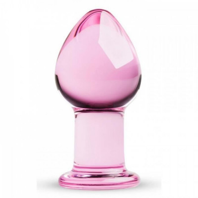 Пробка стекло розовая Gildo Pink Glass Buttplug No. 26