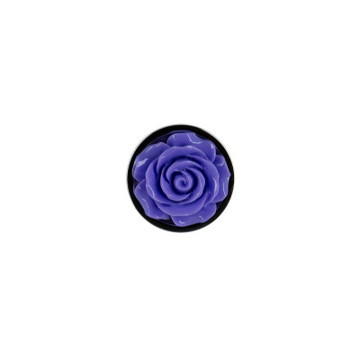 Металева анальна пробка Lux Active з трояндою - Rose Anal Plug - Purple, віброкуля в подарунок Металева анальна пробка Lux Active з трояндою - Rose Anal Plug - Purple, віброкуля в подарунок