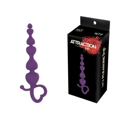 Анальні буси MAI Attraction Toys №79 Purple, довжина 18см, діаметр 3,1см Анальні буси MAI Attraction Toys №79 Purple, довжина 18см, діаметр 3,1см