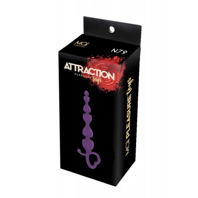 Анальні буси MAI Attraction Toys №79 Purple, довжина 18см, діаметр 3,1см Анальні буси MAI Attraction Toys №79 Purple, довжина 18см, діаметр 3,1см