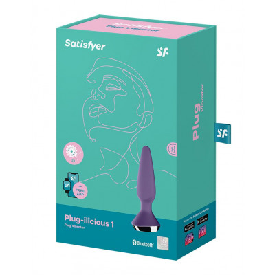 Анальная смарт-вибропробка Satisfyer Plug-ilicious 1 Purple Анальная смарт-вибропробка Satisfyer Plug-ilicious 1 Purple