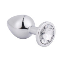 Анальная пробка Silver Metal Diamond, M
