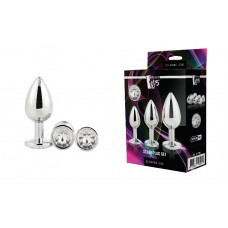 Набор анальных пробок Dream Toys GLEAMING LOVE SILVER PLUG SET