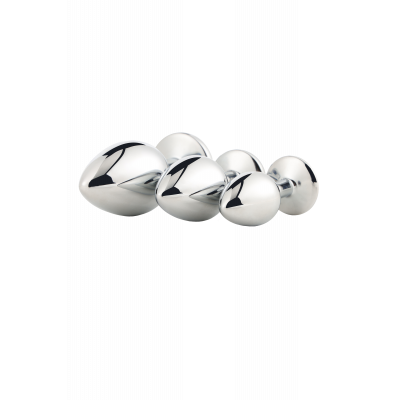 Набор анальных пробок Dream Toys GLEAMING LOVE SILVER PLUG SET Набор анальных пробок Dream Toys GLEAMING LOVE SILVER PLUG SET