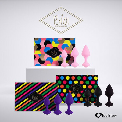 Набір силіконових анальних пробок FeelzToys - Bibi Butt Plug Set 3 pcs Pink Набір силіконових анальних пробок FeelzToys - Bibi Butt Plug Set 3 pcs Pink