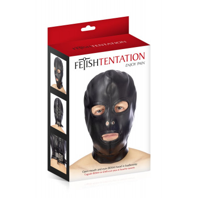 Капюшон для БДСМ з відкритими очима і ротом Fetish Tentation Open mouth and eyes BDSM hood Капюшон для БДСМ з відкритими очима і ротом Fetish Tentation Open mouth and eyes BDSM hood